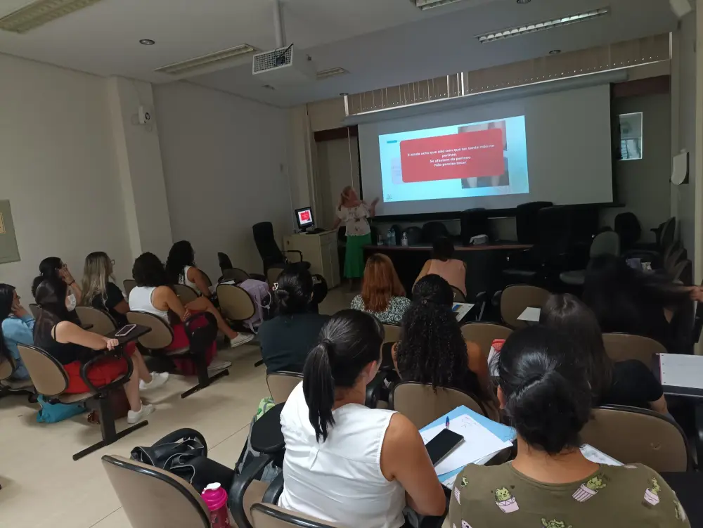 Turma reunida no auditório da instituição