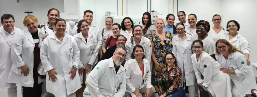 Turma formada dentro da instituição, ao fim do programa